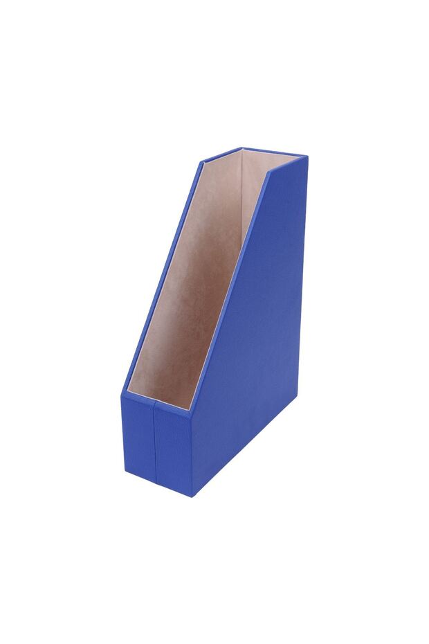 Leather Covered Office Magazine Rack | Stylish and Decorative Magazine Holder – Desk Organizer