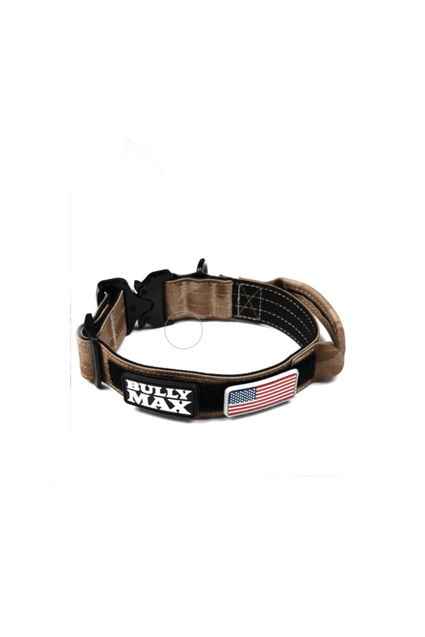 BullyMax Tactical Dog Collar – Desert Camo – Brown – L
