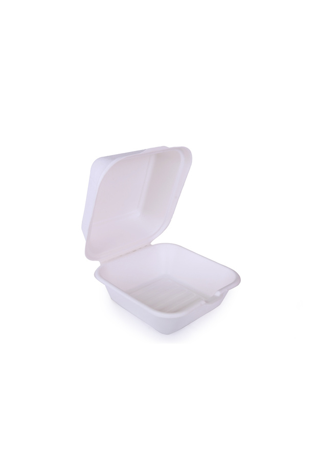 -100 pc of Biodegradable/Eco-Friendly Burger Box | Compostable Clamshell Takeaway Container