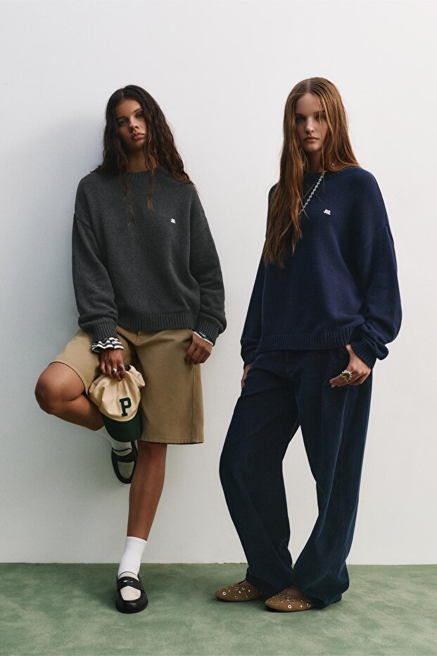 İşlemeli Logolu Kazak - 1