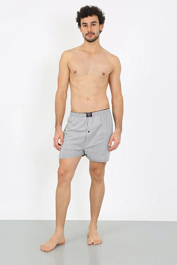 Men's Combed Cotton Boxer Gray - 4
