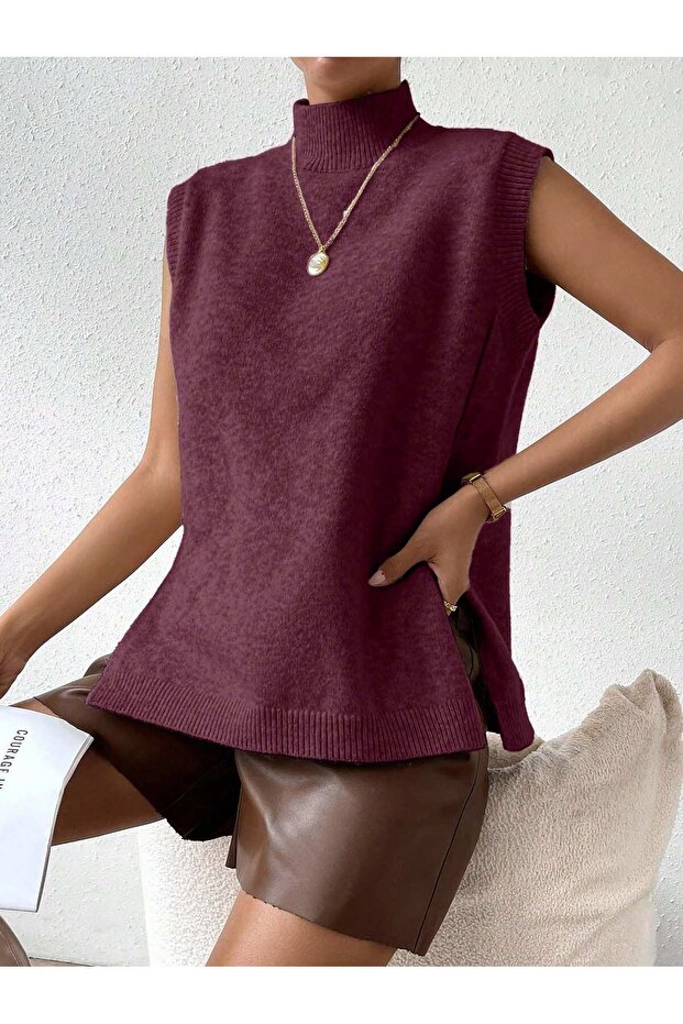 ŞARDONLU TRİKO SÜVETER - 4