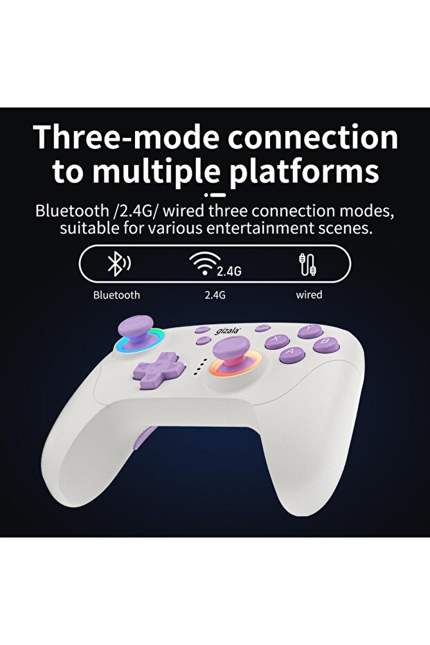 Kablosuz Oyun Kontrolcüsü Gamepad Hall Effect Trigger Joystick Switch 2/Switch/ PC/Steam/Android/IOS - 2