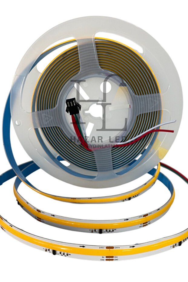 24V 10MM 360 Ledli Pixel Cob Şerit Led Gün Işığı IP20 5 Metre - 1