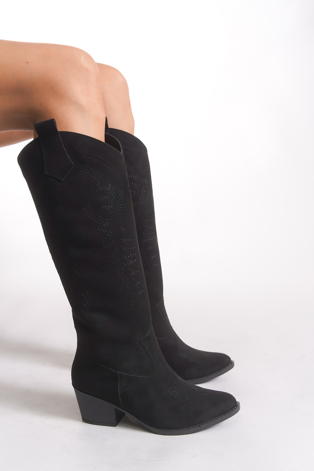 Women's Western Boots 00121300 Black Suede