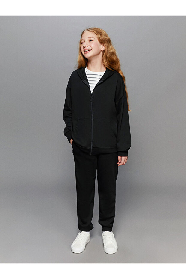 Stilinizi Bize Bırakın | Beli Lastikli Kız Çocuk Kalın Jogger Eşofman Altı - 1