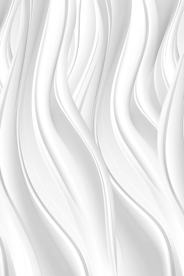 Modern 3D Dalga Desenli Tek Parça Tekstil Duvar Kağıdı - 3