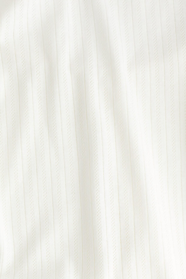Pamuklu ve Delik Desenli Pijama Takımı - 7
