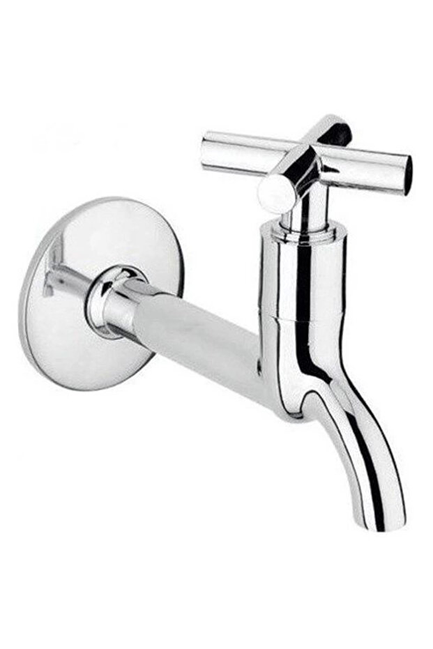 Plus Open-Close 4-Handle Chrome Swivel Faucet Single Inlet through Wall ()