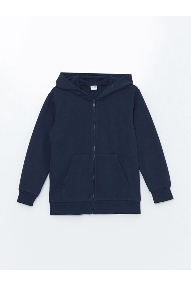 Esvab • Modern & Distinctive Hooded Boys' Thick Zippered Sweatshirt