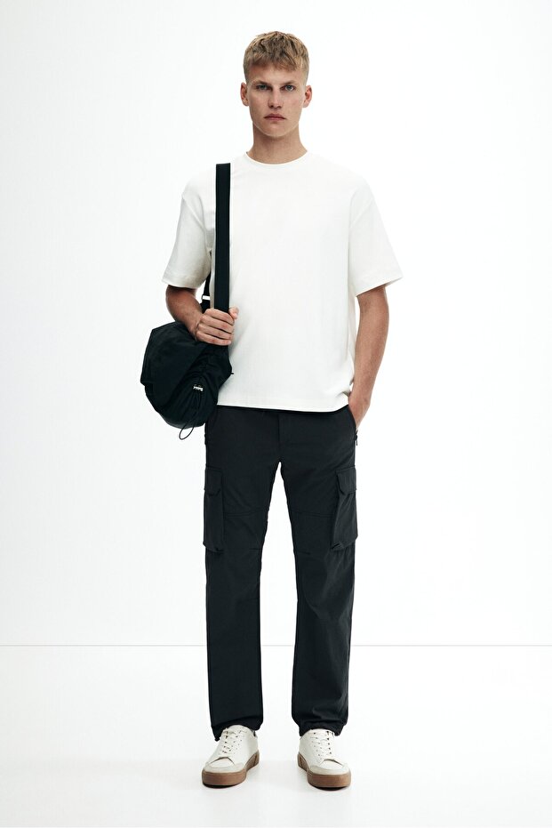Naylon Kargo Pantolon Regular Fit - 1
