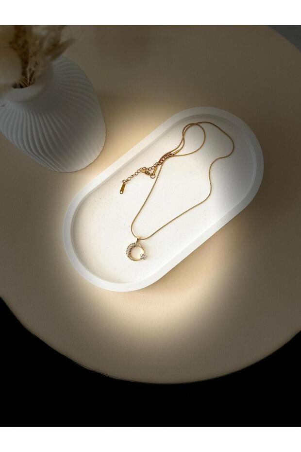 Çelik Ayyıldız Gold Kolye - 3