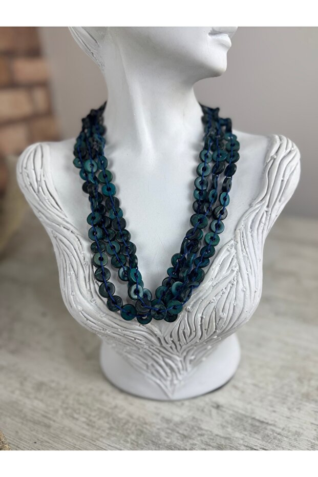 Petrol mavisi kolye - 3