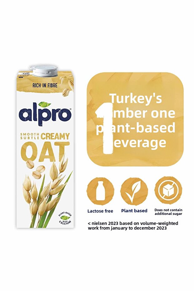 Oat Milk 1 L Vegan Lactose Free Vegetable Based - 1
