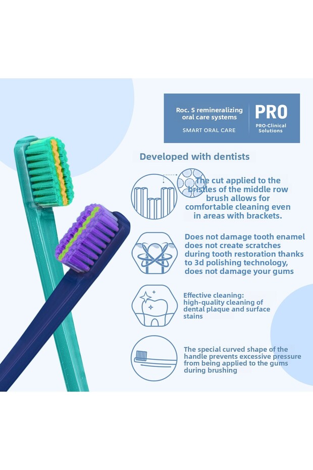 Pro Brackets&ortho Soft Toothbrush Green - 3