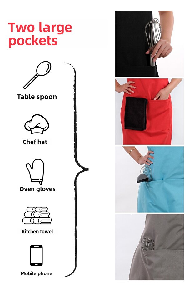 مريلة مطبخ بسيطة قابلة للتعديل - 8