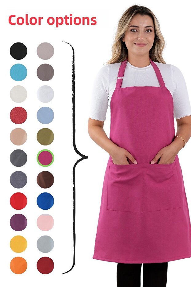 Simple kitchen apron with adjustable strap - 3