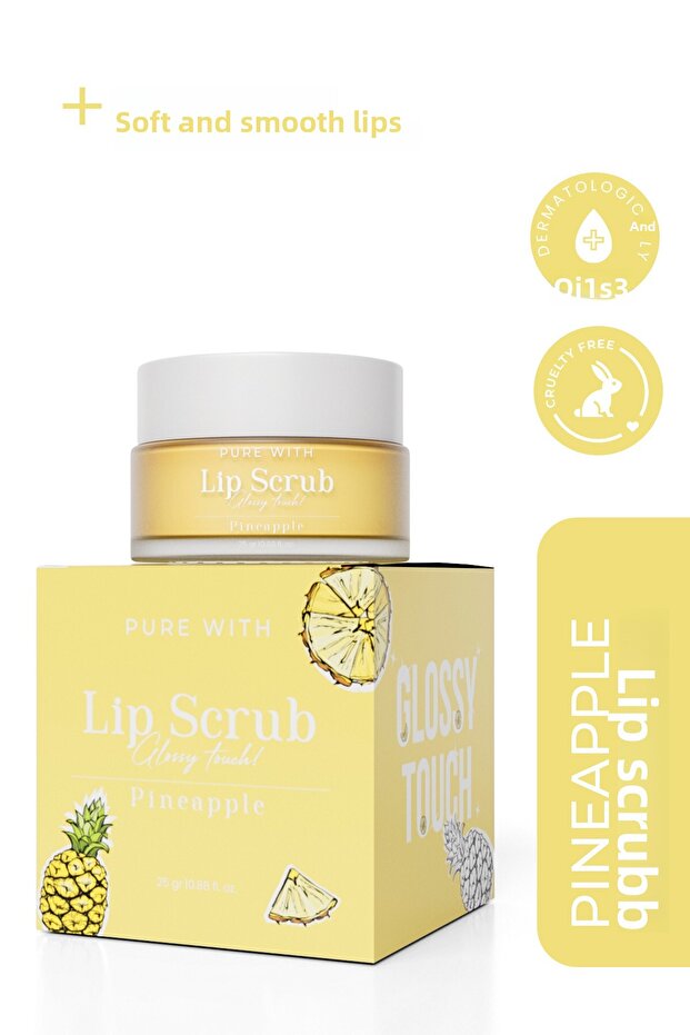 Glossy Touch Lip Peeling Pineapple Flavored Smooth and Shiny Lip Peeling 25 Gr