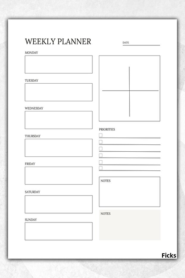 Weekly Planner - A4 Size To Do - 30 Sheets - Weekly Planner - 1