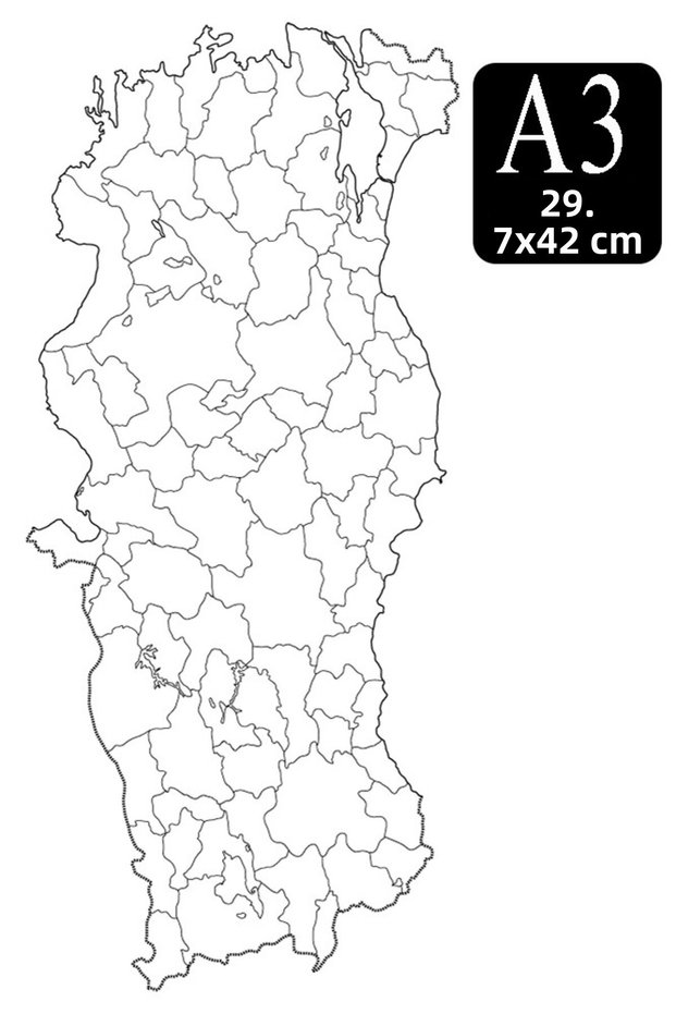 Political Blank Map of Turkey A3 10 Pieces 29.7x42 cm Political Photo Copy of the Blank Map of Turkey Project Payment