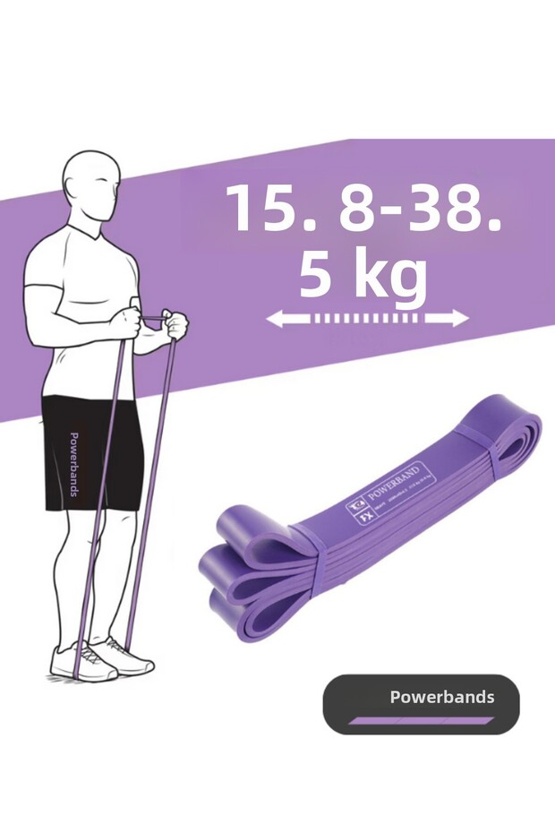 Resistance Rubber Resistance Band and Exercise Rubber Purple X-Heavy Medium Hardness