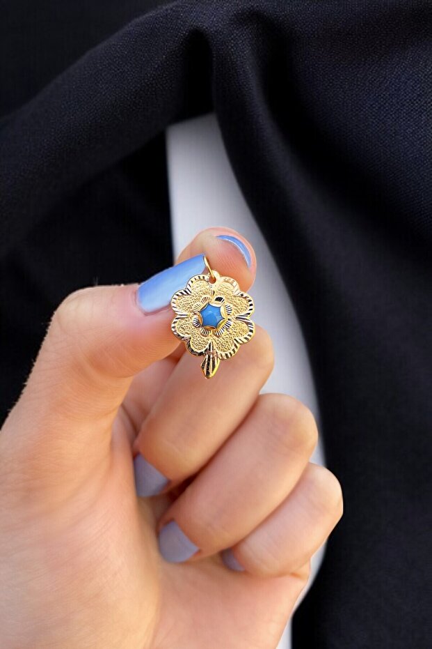 Yonca Altın Kolye Ucu - 1