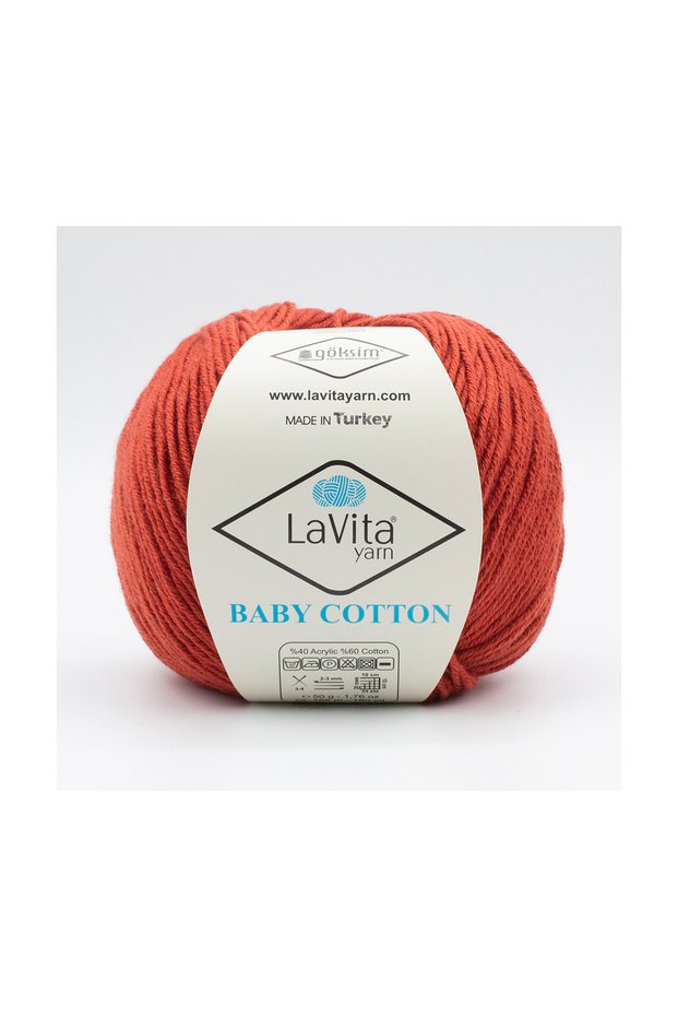 Baby Cotton Amigurumi and Hand Knitting Yarn 40% Acrylic 60% Cotton 50Gr (3103 Tile)