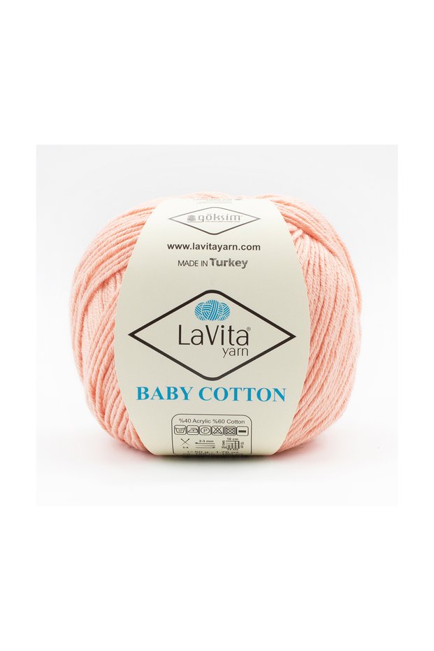 Baby Cotton Amigurumi and Hand Knitting Yarn 40% Acrylic 60% Cotton 50Gr (4001 Yavruağzi)