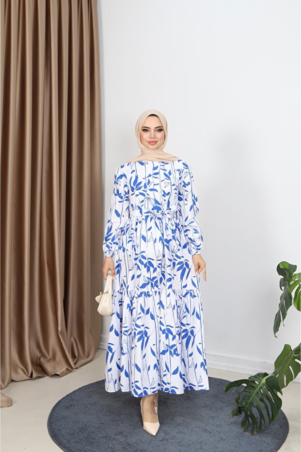 Leaf Patterned Dress - 1