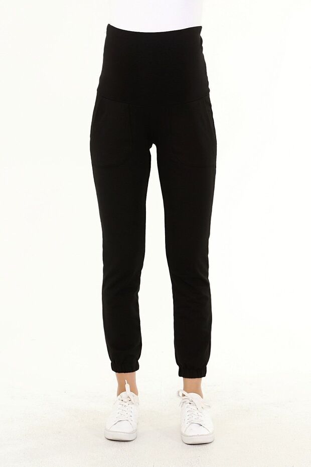 Myra8090 - Siyah Hamile Jogger Eşofman - 4