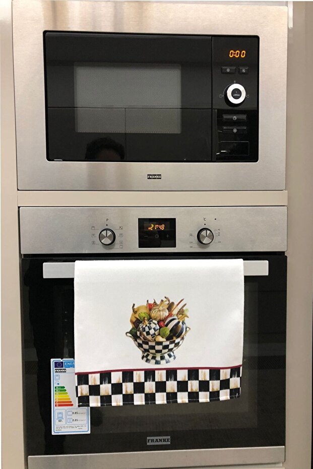 Decorative Kitchen Cotton Oven Towel Special Patterned Checkered Model 35x50 Cm Washable Cotton Product