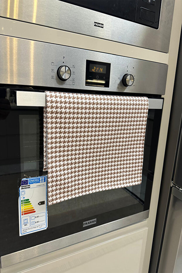 Cotton Kitchen Oven Towel - Special Pattern, Checkered, Washable Crow's Feet, 35x50 Cm