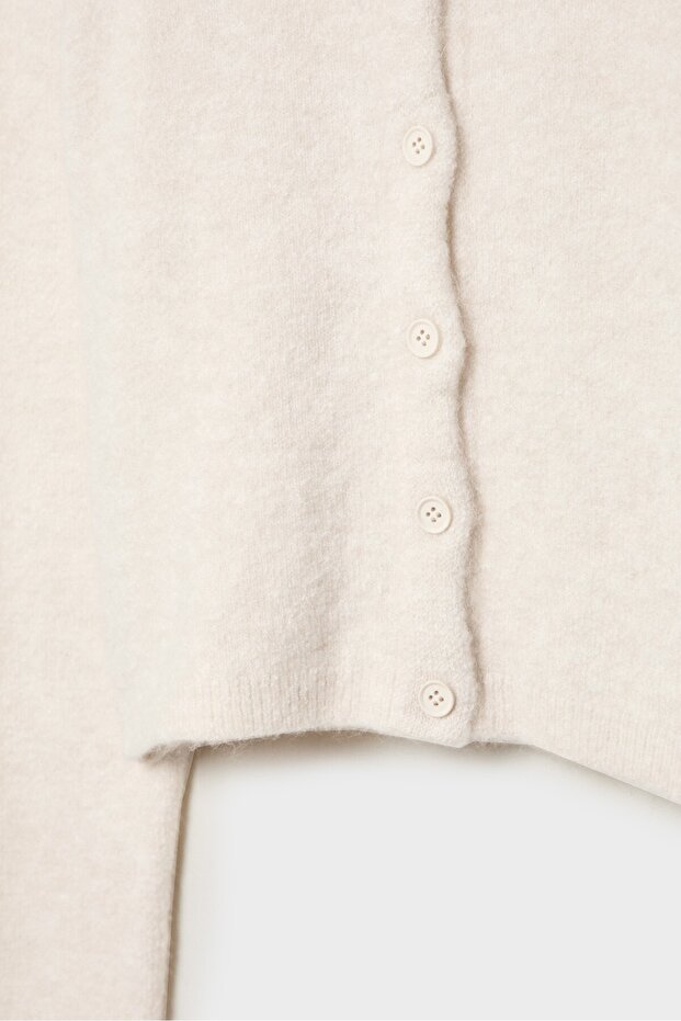 Düğmeli triko hırka - 8