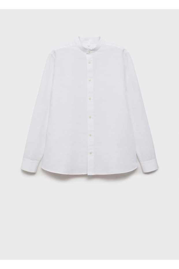 Hakim yaka keten gömlek - 3