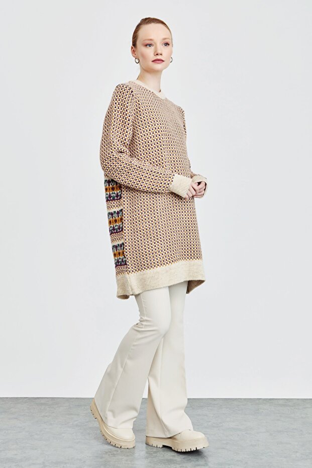 Vintage Triko Tunik Mor - 7