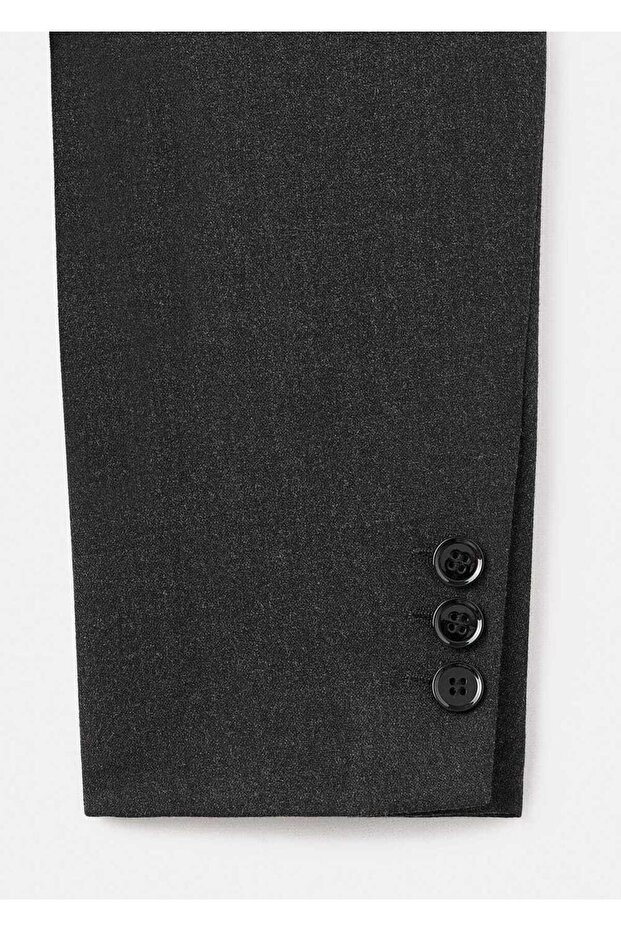 Çift düğmeli kumaş blazer ceket - 8