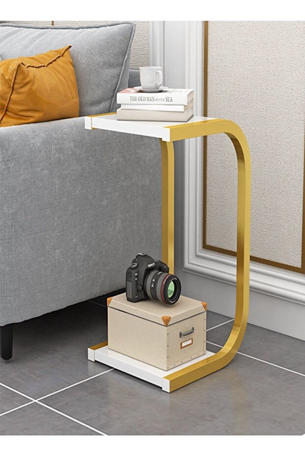 Multipurpose 2 Shelves Modern Design Flowerpot Rack Side Table Bedside Table Coffee Table Nightstand