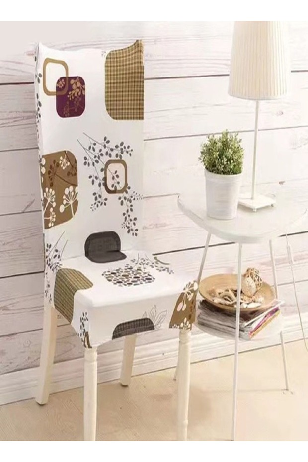 Floral Design Dining Room Wedding Banquet Large Elastic Chair Slipcover High Back Stretchable Chair