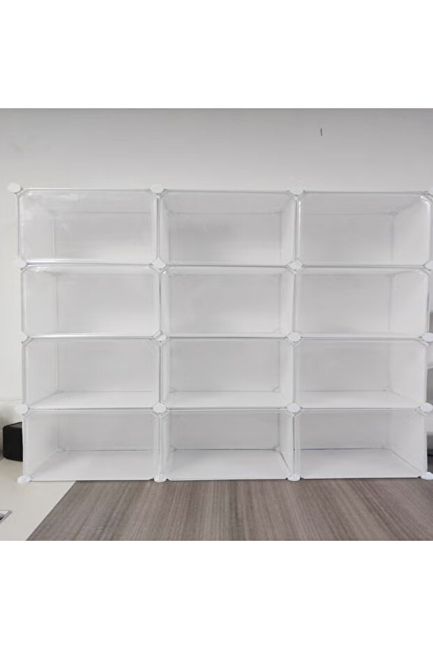 Modern Stylish Multi-Steps Durable Dustproof Plastic Shoe Organizer Rack Display Shoe Cabinet
