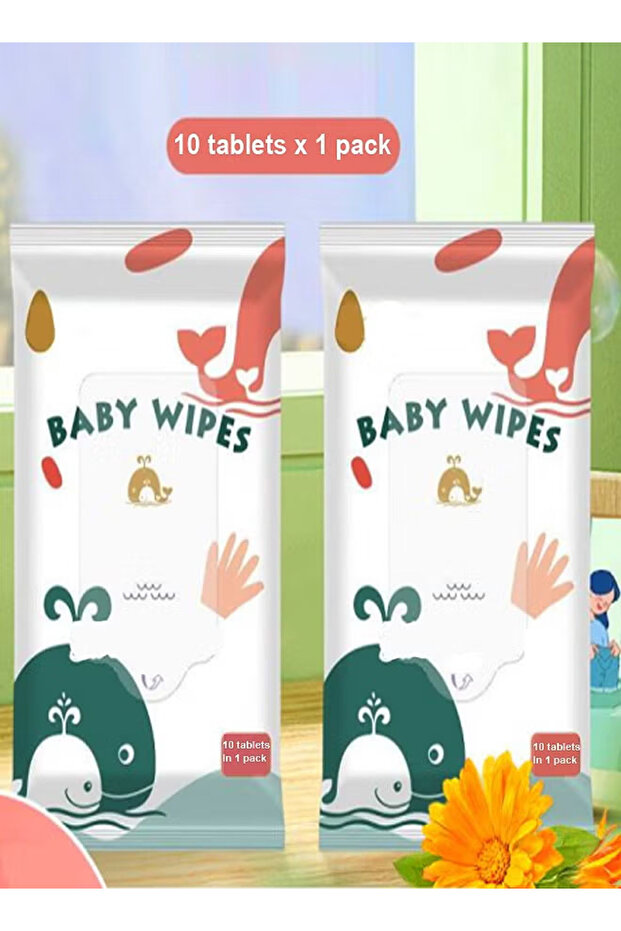 Multipurpose Pure Cleansing Soft Cotton Wet Baby Wipes for Delicate Skin 20x10 cm