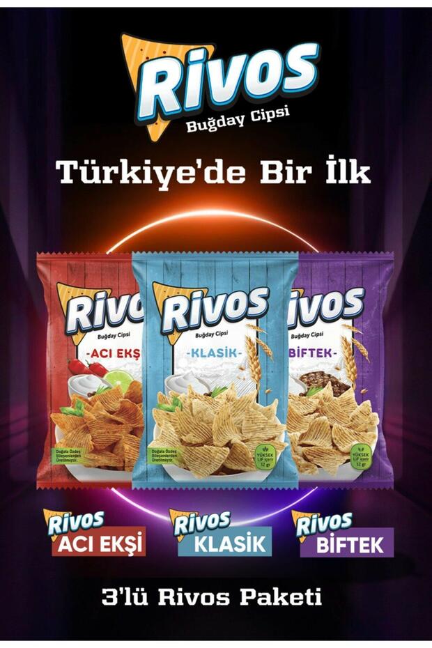 Rivos Buğday Cipsi 3lü Efsane Lezzeti - 1