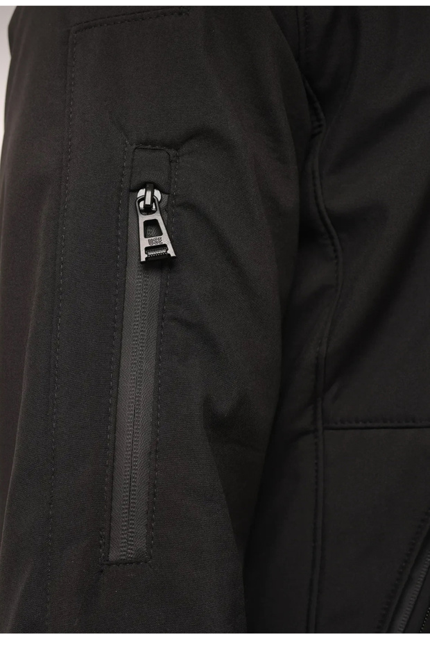 معطف Shoftshell مقاوم للماء والرياح مع فرو من الداخل - 3