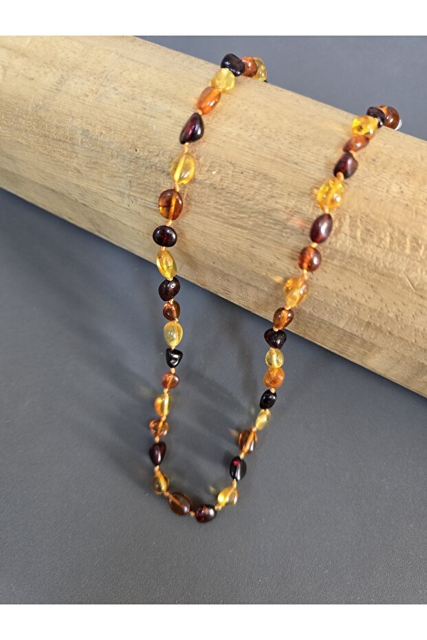 Sertifikalı Bebek Kehribar Kolye - Diş Kolyesi - 4