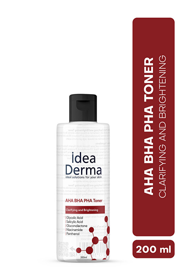İdea Derma AHA BHA PHA Clarifying and Brightening Toner 200 ml - 1