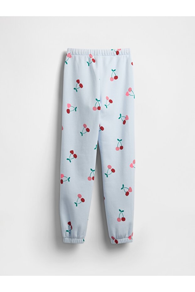 Kız Çocuk Açık Mavi Relaxed Logo Jogger Eşofman Altı - 3
