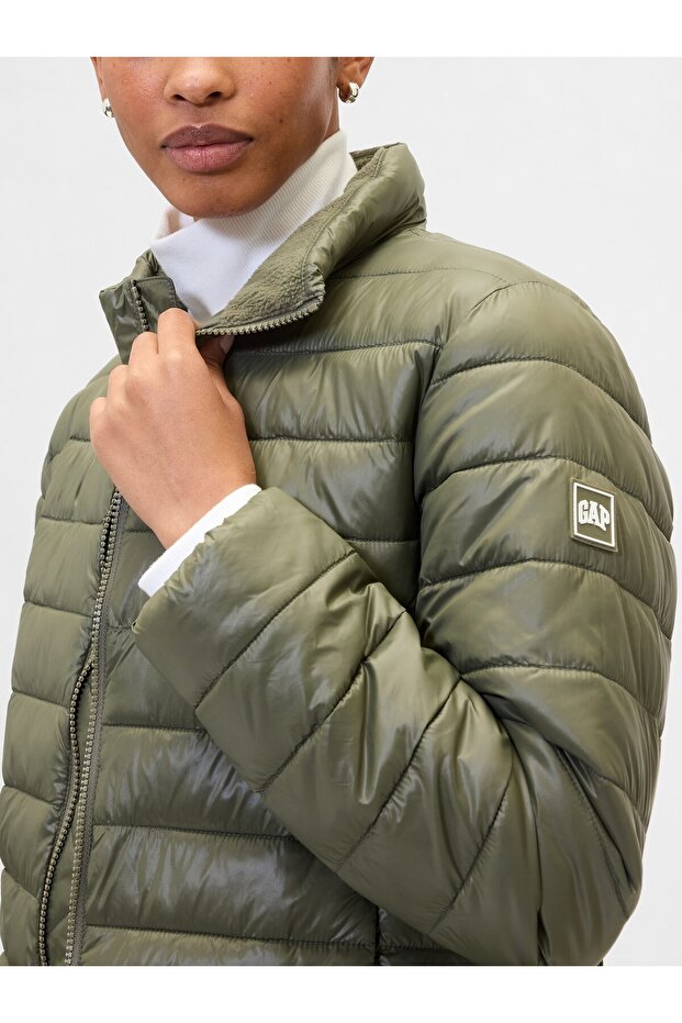 Kadın Yeşil ColdControl Şişme Ceket - 3