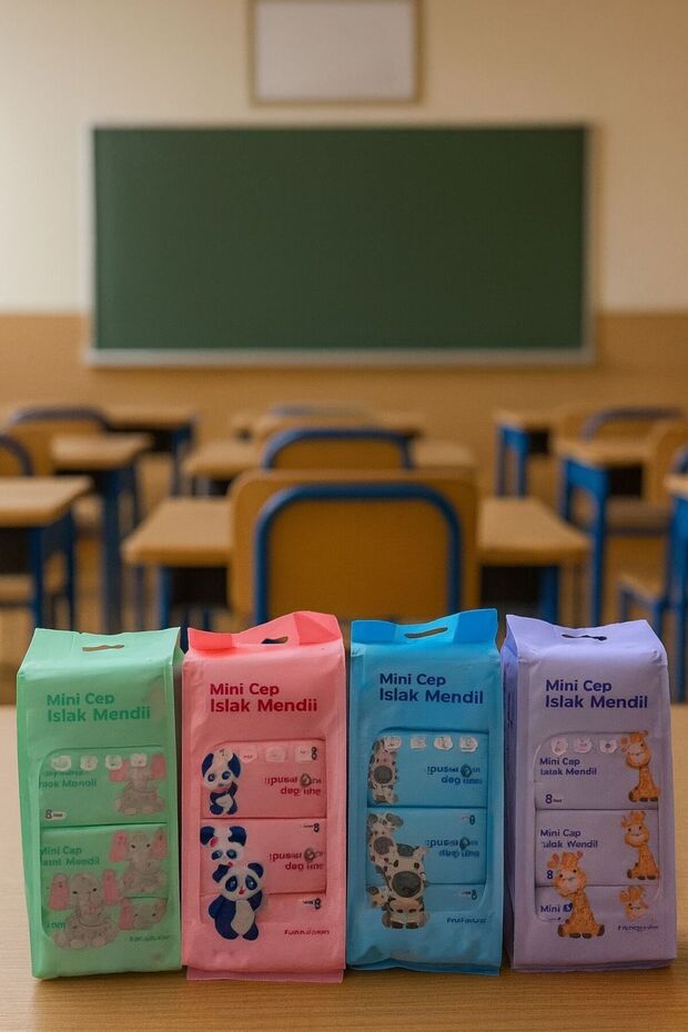 1 Paket 8 Yapraklı Mini Cep Islak Mendili (1 adet mini paket) - 2