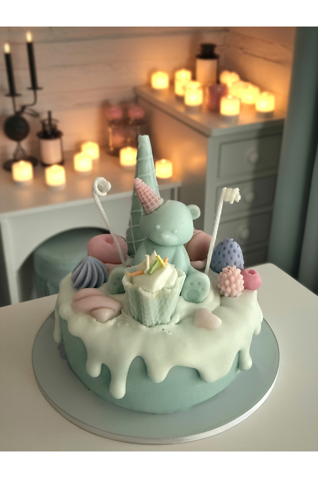 Ayıcık Pasta Mum - 1