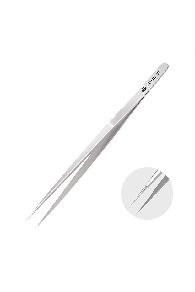 3D Titanium Alloy Precision Anti-Static Flat Tip Integrated Tweezers
