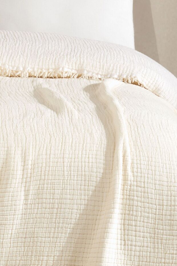 Tek Kişilik 5 Katlı %100 Pamuk Müslin Yatak Örtüsü - 3